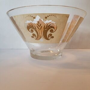 MCM Vintage ANCHOR HOCKING Glass Chip Bowl - Some Paint Loss